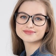 Warren Black PlasticEyeglass Frames for Women from EyeBuyDirect