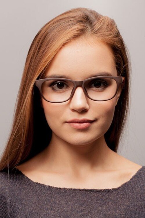 Boulevard Matte Coffee PlasticEyeglass Frames for Women from EyeBuyDirect