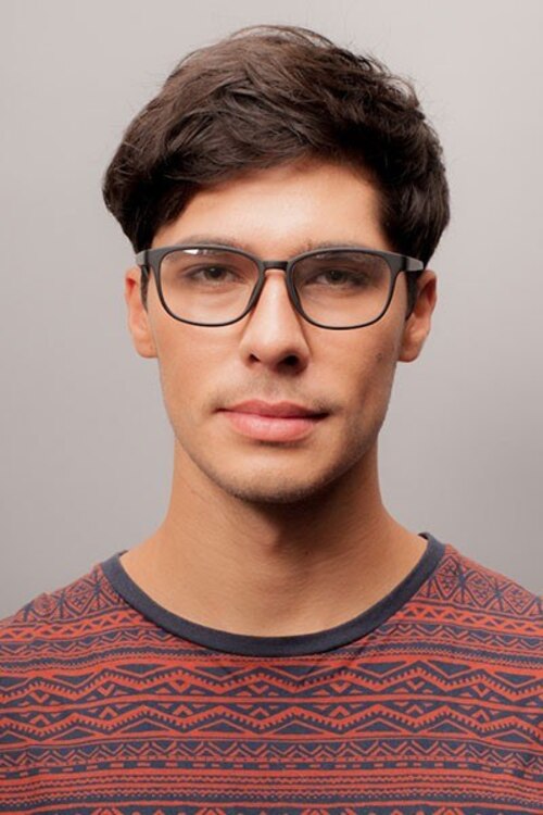 Bouncy Matte Black PlasticEyeglass Frames for Men from EyeBuyDirect