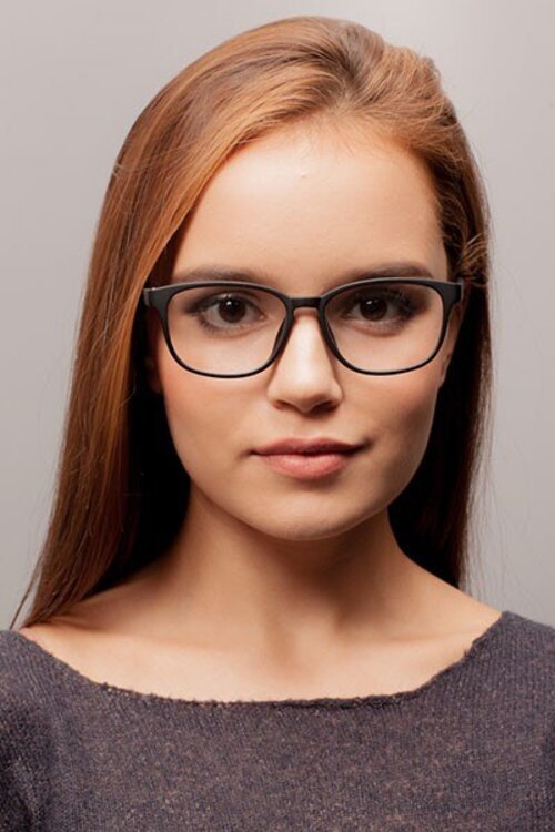 Bouncy Matte Black PlasticEyeglass Frames for Women from EyeBuyDirect