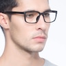 Boston Matte Black PlastiqueMontures de lunettes de vue pour Hommes d'EyeBuyDirect
