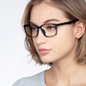 Boston Matte Black PlastiqueMontures de lunettes de vue pour Femmes d'EyeBuyDirect