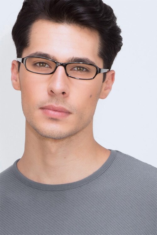 Adept Black PlasticEyeglass Frames for Men from EyeBuyDirect
