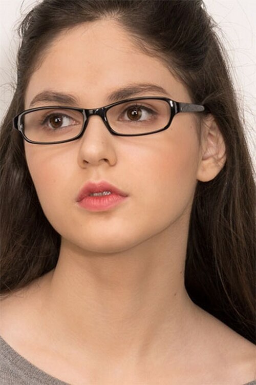 Adept Black PlasticEyeglass Frames for Women from EyeBuyDirect