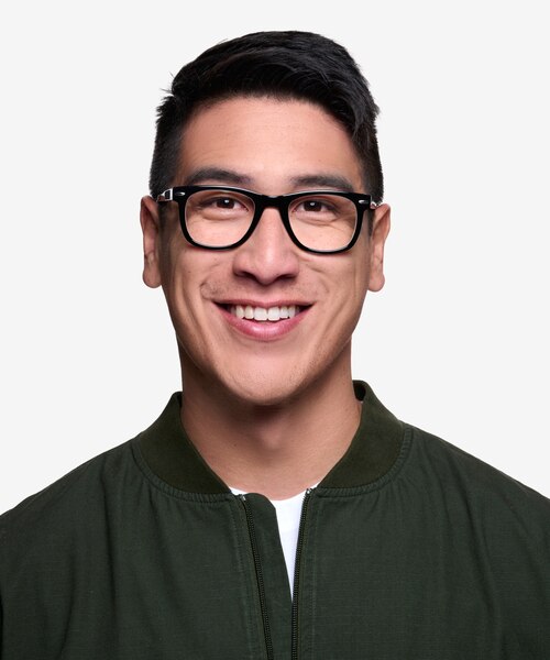 Blizzard Black AcétateMontures de lunettes de vue pour Hommes d'EyeBuyDirect