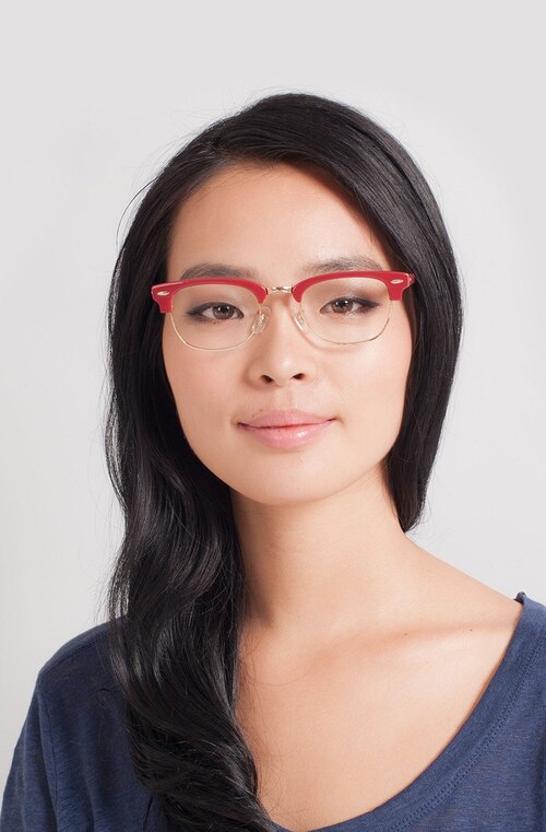 Sweet Jane Red & Golden AcetateEyeglass Frames for Women from EyeBuyDirect