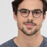 Small Chillax Matte Black & Gunmetal PlasticEyeglass Frames for Men from EyeBuyDirect