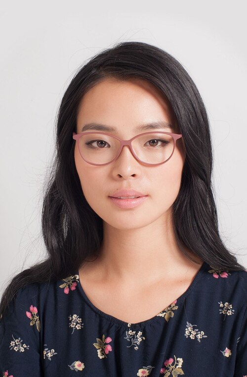 Adore Matte Brown & Pink AcetateEyeglass Frames for Women from EyeBuyDirect