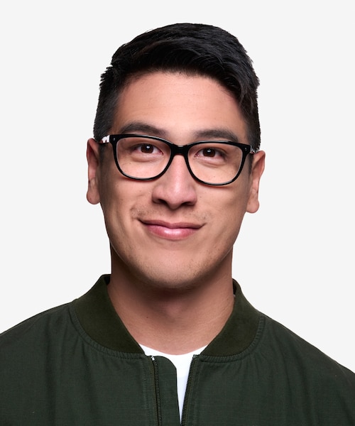 Allure Black AcetateEyeglass Frames for Men from EyeBuyDirect