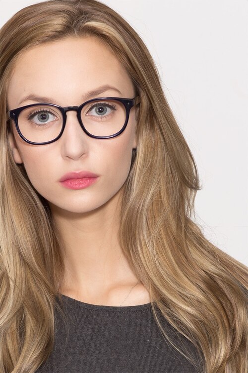 Midnight Navy AcetateEyeglass Frames for Women from EyeBuyDirect