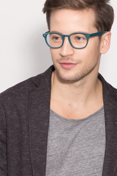 Midnight Green AcetateEyeglass Frames for Men from EyeBuyDirect