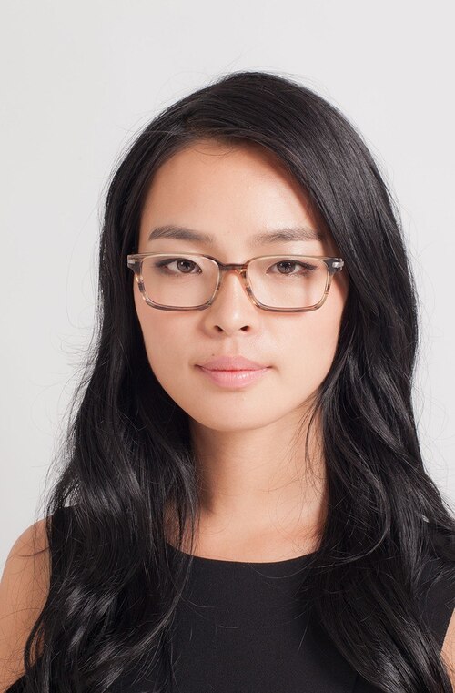 Dreamer Brown & Striped Acetate-metalEyeglass Frames for Women from EyeBuyDirect