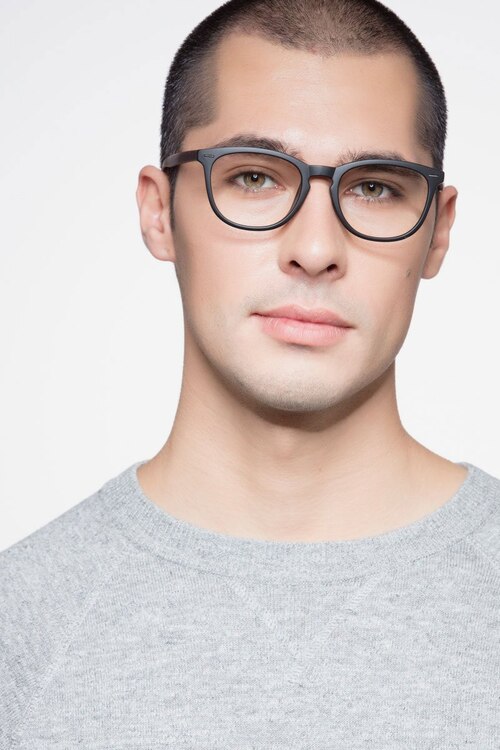 Yolo Black & Brown PlastiqueMontures de lunettes de vue pour Hommes d'EyeBuyDirect