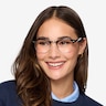 Coexist Black & Silver Plastic-metalEyeglass Frames for Women from EyeBuyDirect