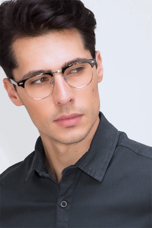 Coexist Brown & Silver MetalEyeglass Frames for Men from EyeBuyDirect