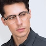 Coexist Brown & Silver MetalEyeglass Frames for Men from EyeBuyDirect