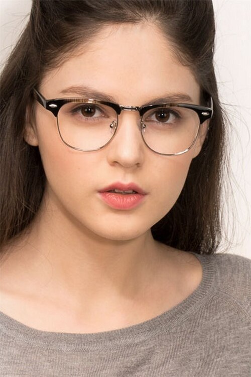Coexist Brown & Silver MetalEyeglass Frames for Women from EyeBuyDirect