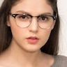 Coexist Brown & Silver MetalEyeglass Frames for Women from EyeBuyDirect