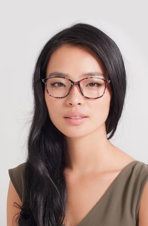Saint Lou Red & Floral PlastiqueMontures de lunettes de vue pour Femmes d'EyeBuyDirect