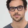 Blizzard Bleu marine AcétateMontures de lunettes de vue pour Hommes d'EyeBuyDirect