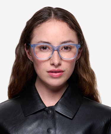 Clear Blue Brittany -  Colorful Acetate Eyeglasses