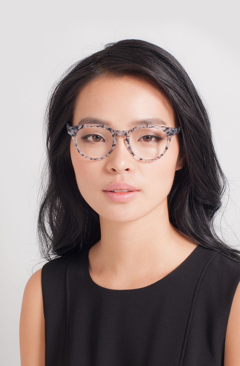 Stanford Round Blue & Floral Glasses for Women | Eyebuydirect