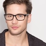 Seattle Noir AcétateMontures de lunettes de vue pour Hommes d'EyeBuyDirect