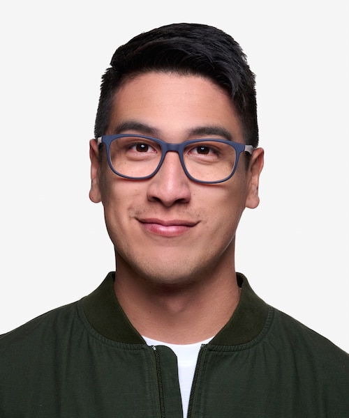 Bristol Matte Navy AcetateEyeglass Frames for Men from EyeBuyDirect