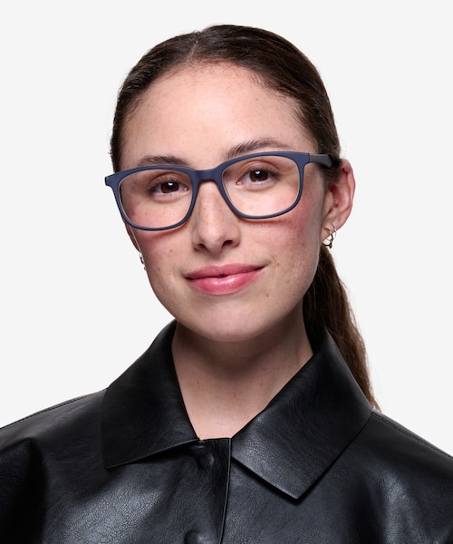 Bristol Matte Navy AcetateEyeglass Frames for Women from EyeBuyDirect
