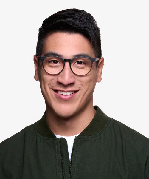 Chilling Matte Gray PlastiqueMontures de lunettes de vue pour Hommes d'EyeBuyDirect