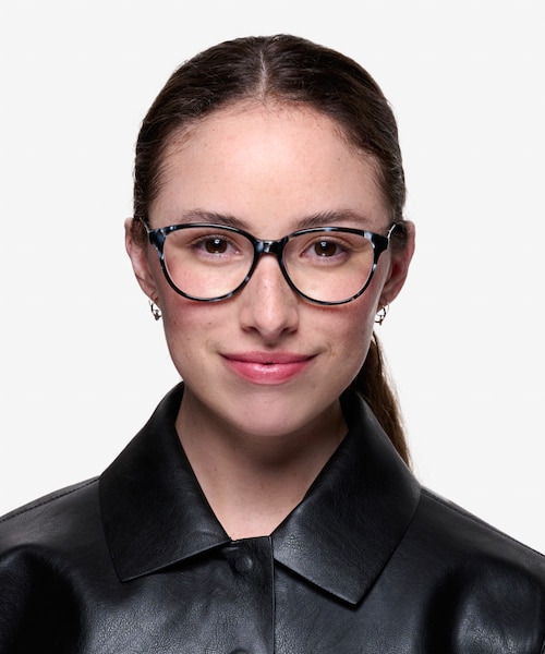 Hepburn Gray & Floral AcetateEyeglass Frames for Women from EyeBuyDirect