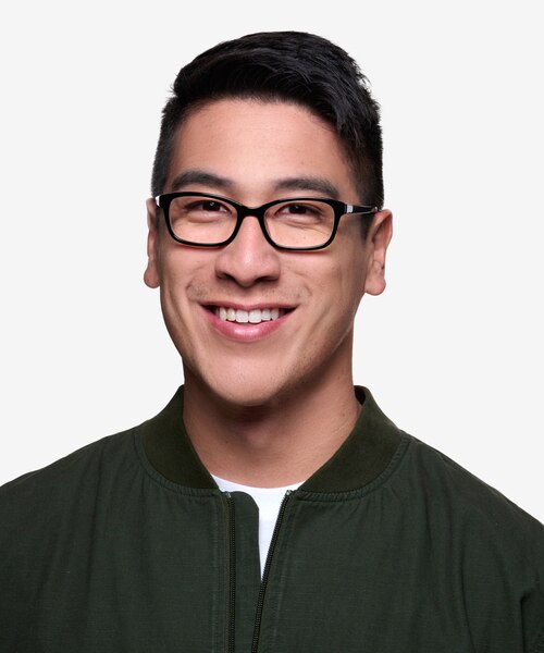 Mesquite Noir AcétateMontures de lunettes de vue pour Hommes d'EyeBuyDirect