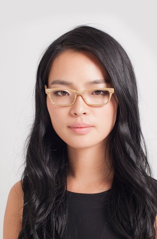 Mesquite Brown & Striped Wood-textureEyeglass Frames for Women from EyeBuyDirect
