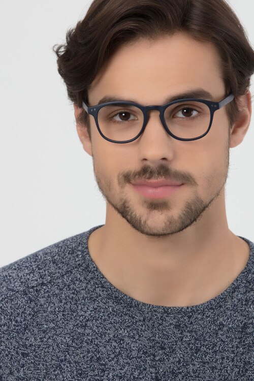 Instant Crush Matte Navy PlastiqueMontures de lunettes de vue pour Hommes d'EyeBuyDirect