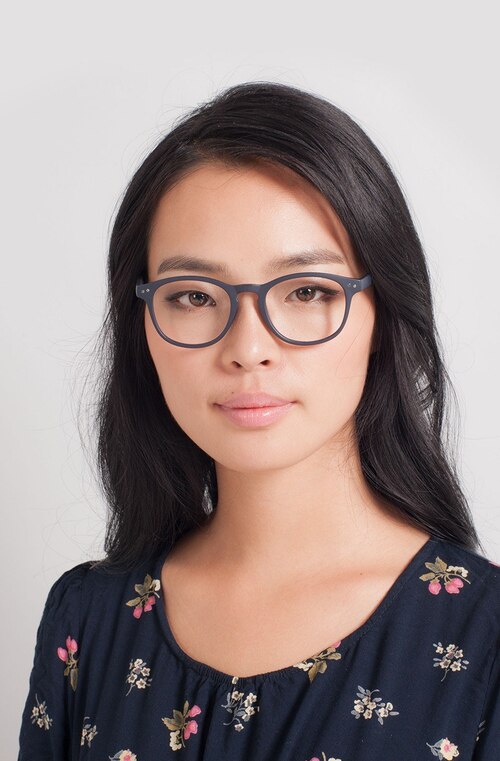 Instant Crush Matte Navy PlastiqueMontures de lunettes de vue pour Femmes d'EyeBuyDirect