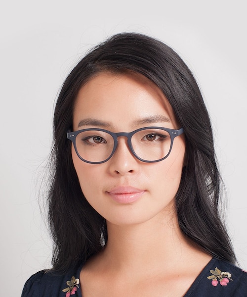 Instant Crush Matte Navy PlasticEyeglass Frames for Women from EyeBuyDirect