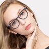 Providence Matte Navy AcetateEyeglass Frames for Women from EyeBuyDirect