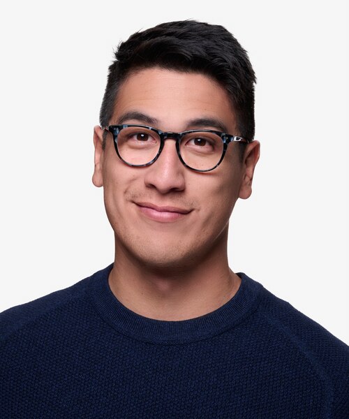 Flume Gray & Floral AcetateEyeglass Frames for Men from EyeBuyDirect