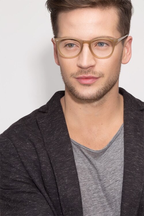 Flume Taupe AcetateEyeglass Frames for Men from EyeBuyDirect