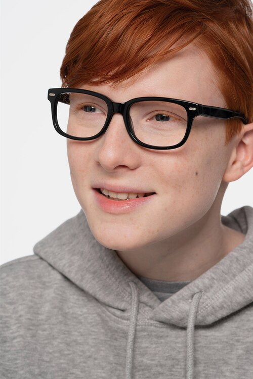 Little John Black AcetateEyeglass Frames for Men from EyeBuyDirect