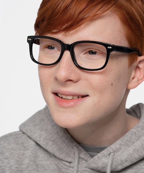 Little John Black AcetateEyeglass Frames for Men from EyeBuyDirect