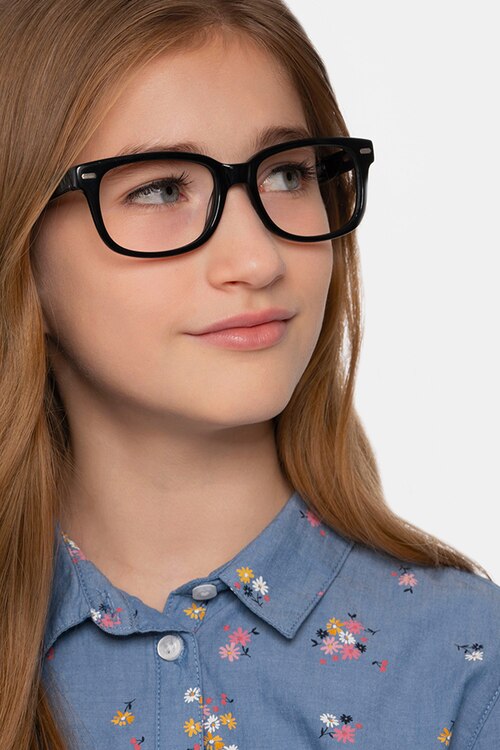 Little John Black AcetateEyeglass Frames for Women from EyeBuyDirect