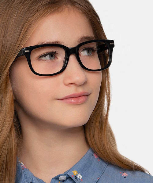 Little John Black AcetateEyeglass Frames for Women from EyeBuyDirect