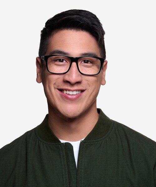 Sydney Black AcetateEyeglass Frames for Men from EyeBuyDirect