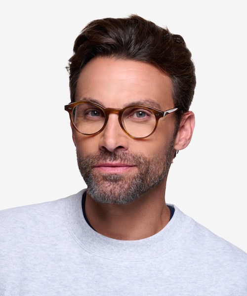 Theory Cognac AcetateEyeglass Frames for Men from EyeBuyDirect