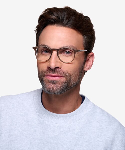Prism Taupe AcetateEyeglass Frames for Men from EyeBuyDirect