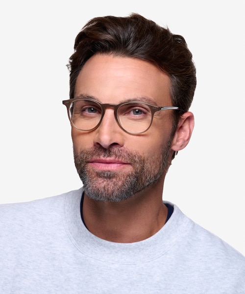 Prism Taupe AcetateEyeglass Frames for Men from EyeBuyDirect