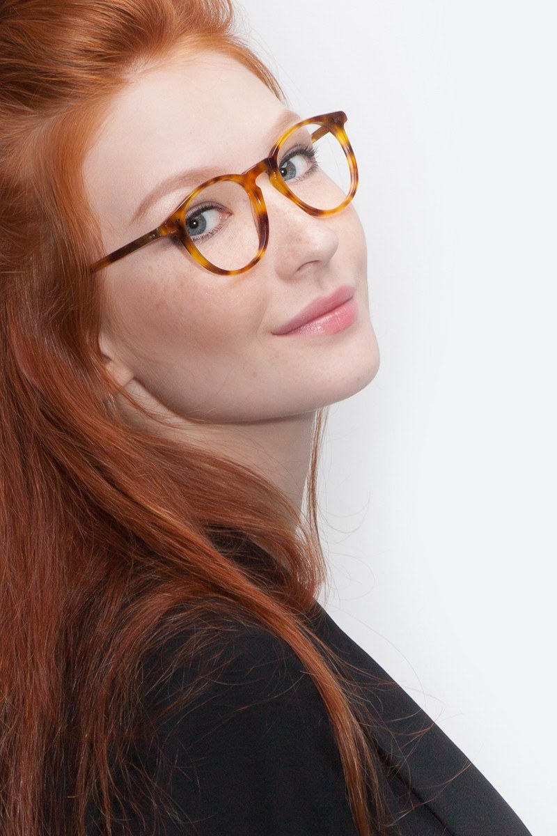 Prism Round Blonde Tortoise Glasses for Women Eyebuydirect Canada