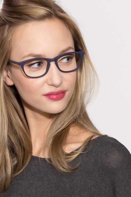 Valentin Navy AcetateEyeglass Frames for Women from EyeBuyDirect