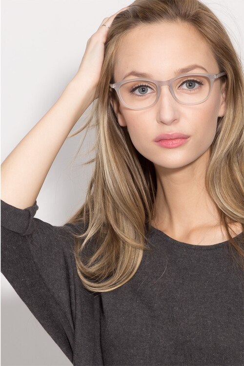 Valentin Clear & Gray AcetateEyeglass Frames for Women from EyeBuyDirect